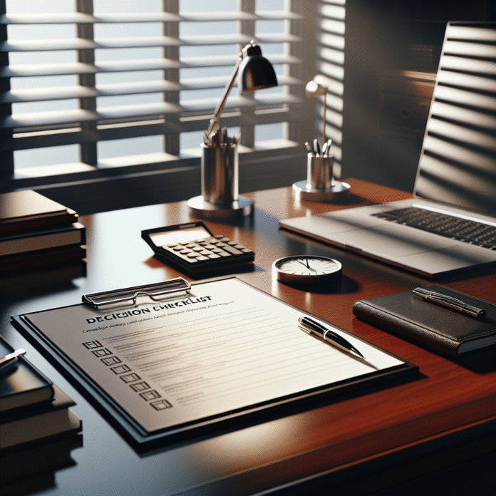 How To Use a Decision Checklist for Big Purchases