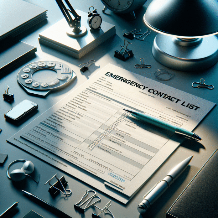 How to Create an Effective Emergency Contact List Template