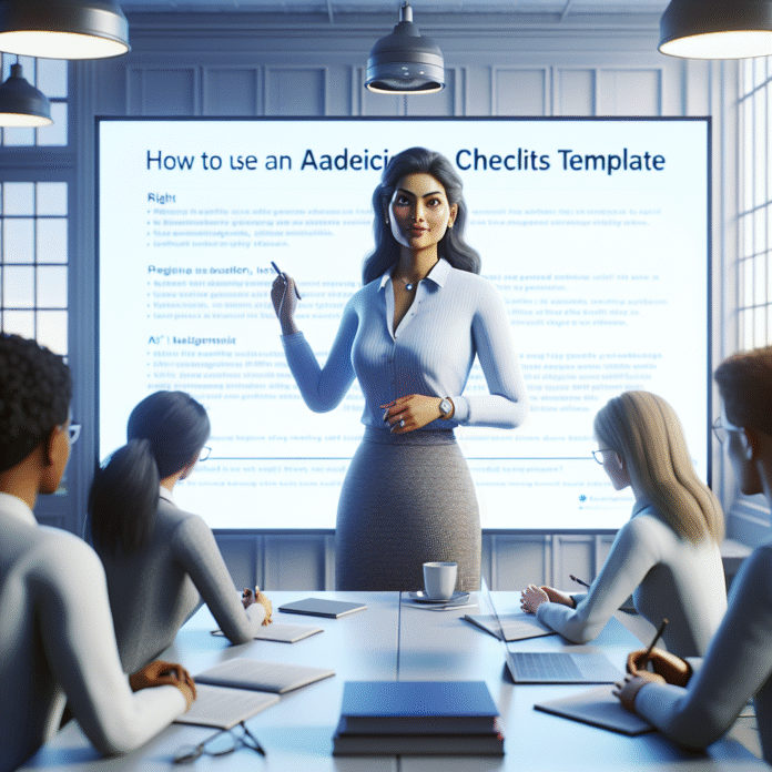 How to Use an Academic Integrity Checklist Template