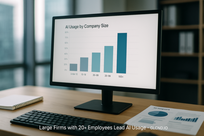 Large Firms with 20+ Employees Lead AI Usage