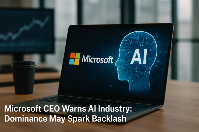 Microsoft CEO Warns AI Industry: Dominance May Spark Backlash